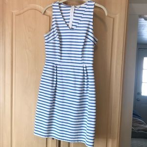 Striped blue summer dress